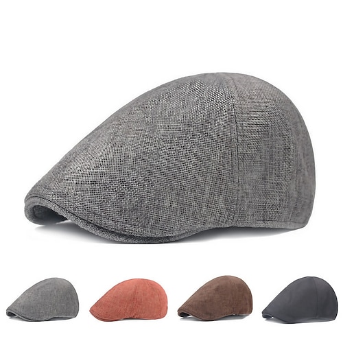 

Daily New Men's Solid Berets Hat Golf Driving Sun Flat Diablement Fort Gatsby Hat for Women Hat Summer Breathable Cabbie Newsboy Cap