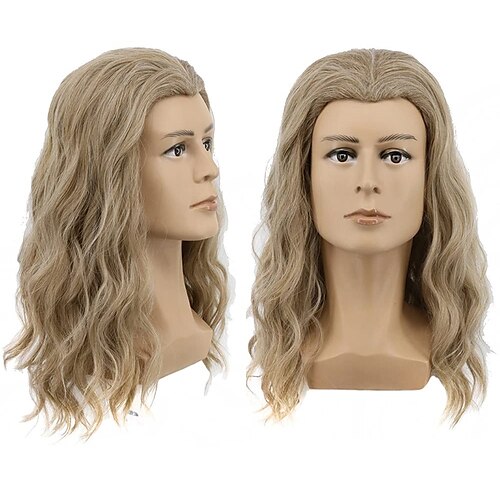 

Thor Wigs Long Blonde Wave Wig Men Party Wig For Cosplay Costume Halloween Hair Wigs