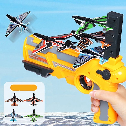 

Airplane Launcher Toy Gun Airplane Gun Foam Plastic Plane for Children Boys Girls Bubble Catapult Beach Toys Boy Gift