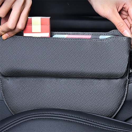 

Car Seat Gap Fill Storage Bag, Leather Water-Resistant Case Organizer for Car Console Front Seat Storage Decoration, Universal Fit