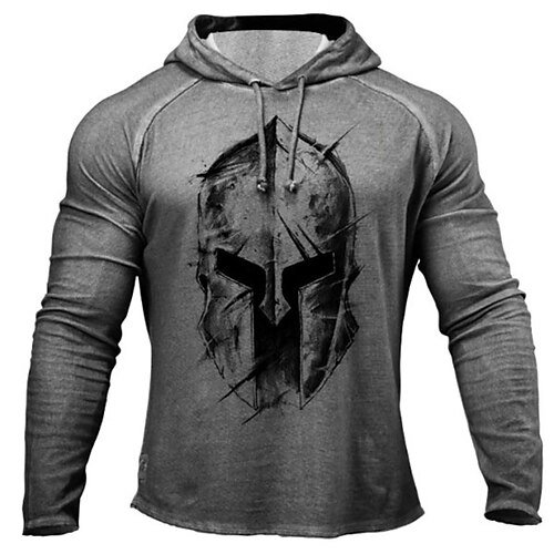 

Men's Pullover Hoodie Sweatshirt Graphic Patterned Patchwork Print Daily Sports Streetwear 3D Print Casual Big and Tall Hoodies Sweatshirts Gray