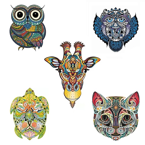 

Animal Wooden Puzzle Peacock Owl Chameleo Wooden Jigsaw Puzzle Wood Jigsaw Puzzle Educational Toys For Kids Adults