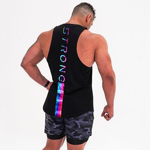 

Men's Running Tank Top Sleeveless Tee Tshirt Athletic Breathable Quick Dry Moisture Wicking Gym Workout Running Active Training Sportswear Activewear Black Gray White