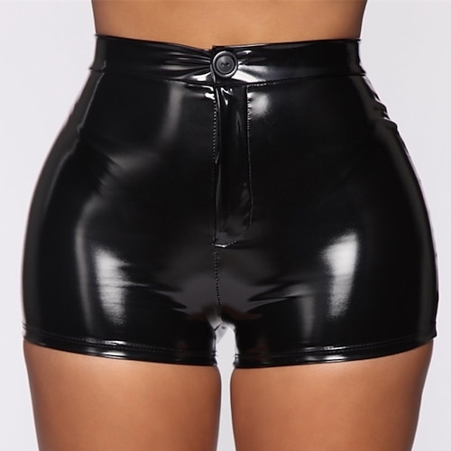 

Women's Plus Size Shorts Solid Color Streetwear Casual Daily Holiday Natural Short Spring Summer Black L XL XXL 3XL 4XL