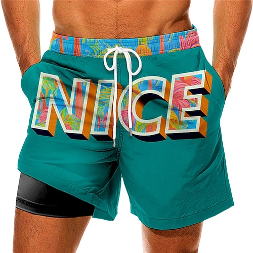 

Men's Swim Trunks Swim Shorts Quick Dry Board Shorts Bathing Suit with Pockets Drawstring Swimming Surfing Beach Water Sports Printed Spring Summer