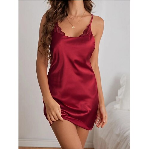 

camicia da notte cava da donna sexy sling back