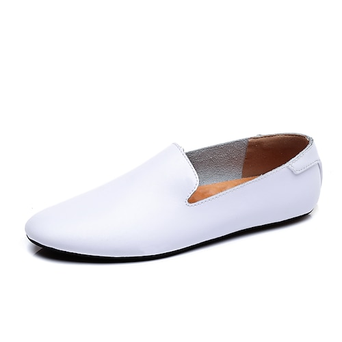 

Herren Slipper Slipper Komfort-Müßiggänger Karierte Schuhe im britischen Stil Komfort Schuhe Casual Britisch Täglich Leder Schwarz Braun Weiß Herbst Frühling