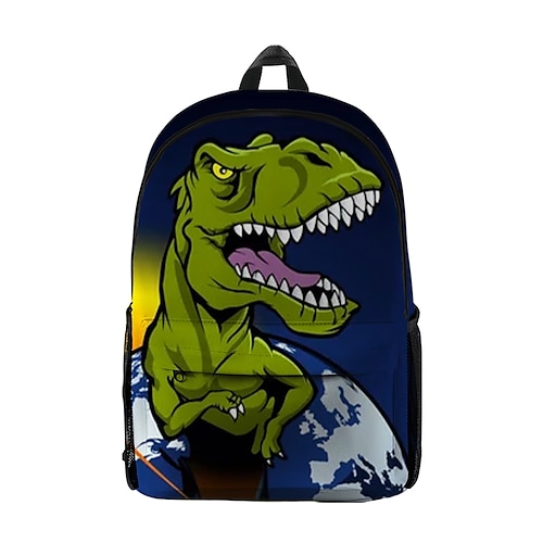 

Unisex Commuter Backpack Oxford Cloth Anime Character Large Capacity Breathable Zipper Tiered School Daily Green