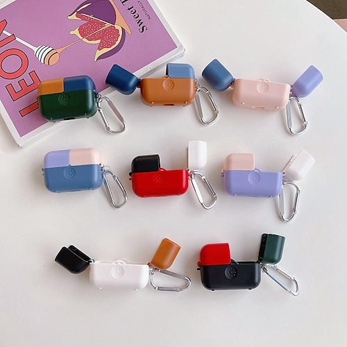 

Case Cover Compatible with AirPods Pro Airpods 1/2 AirPods 3 Dustproof Shockproof Solid Color PC Headphone Case