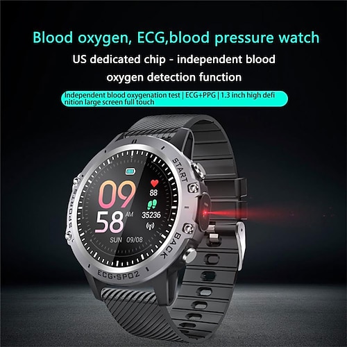 

696 P8 Smart Watch 1.3 inch Smartwatch Fitness Running Watch Bluetooth ECGPPG Pedometer Call Reminder Compatible with Android iOS Women Men Message Reminder Always on Display IP68 31mm Watch Case