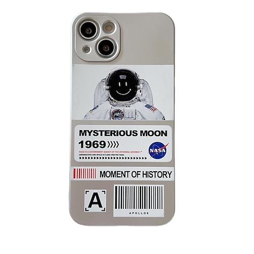 

Phone Case For Apple Back Cover iPhone 13 Pro Max 12 11 SE 2022 X XR XS Max 8 7 Bumper Frame Plating Full Body Protective Astronaut Cool TPU