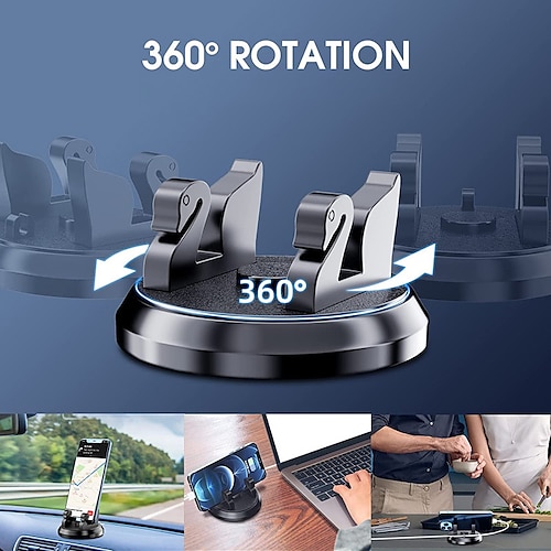 

Dashboard Phone Holder for Car Vertical Horizontal 360 Rotate Car Phone Mount Compatible for All Mobile Phone