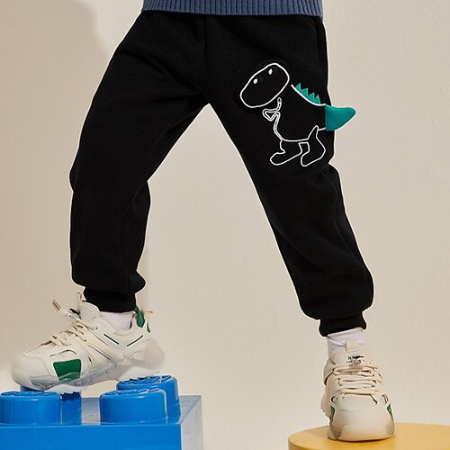 

Kids Boys Pants Black Navy Blue Animal Winter Active Casual 3-10 Years