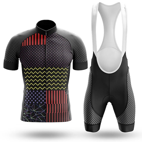 

Men's Cycling Jersey Cycling Jersey with Bib Shorts Cycling Jersey with Shorts Short Sleeve Bike Tracksuit Jersey Top with 3 Rear Pockets Mountain Bike MTB Road Bike Cycling Cycling Breathable