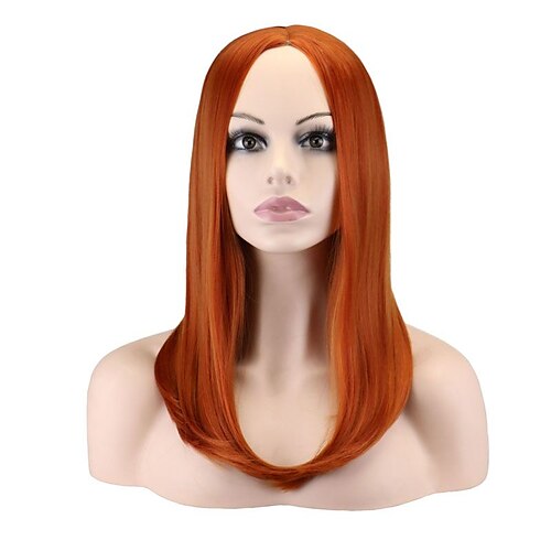 

Cosplay Costume Wig Black Widow Movie & TV Straight Middle Part Machine Made Wig 18 inch Synthetic Hair Men's Adjustable Brown / Party / Evening