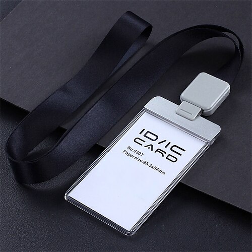 

ID Card Holder Plastic Name Card Holder Waterproof Professional Transparent for Women Men