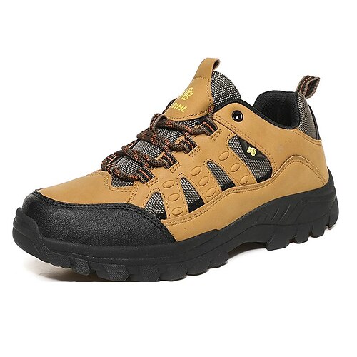 

Men's Hiking Shoes Walking Shoes Shock Absorption Breathable Wearable Lightweight Climbing Outdoor Travel Autumn / Fall Spring Amy Green Light Grey Dark Grey Brown / Round Toe