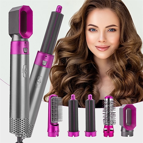 

5 in 1 Hair Dryer Hot Comb Set Hair Curler Wet Dry Professional Curling Iron Hair Straightener Styling Tool Hair Dryer Household