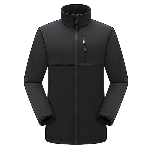 

Men's Hiking Softshell Jacket Waterproof Hiking Jacket Hiking Fleece Jacket Winter Outdoor Thermal Warm Waterproof Windproof Warm Outerwear Winter Jacket Trench Coat Single Slider Ski / Snowboard