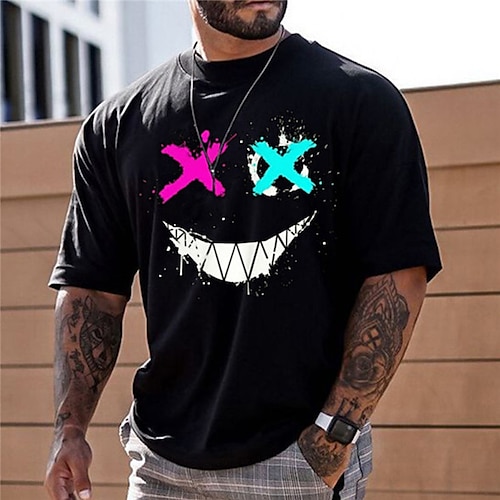 

Men's Unisex T shirt Tee Crew Neck White Black Print Expression Outdoor Street Short Sleeve Print Clothing Apparel Sports Designer Casual Big and Tall / Summer / Summer