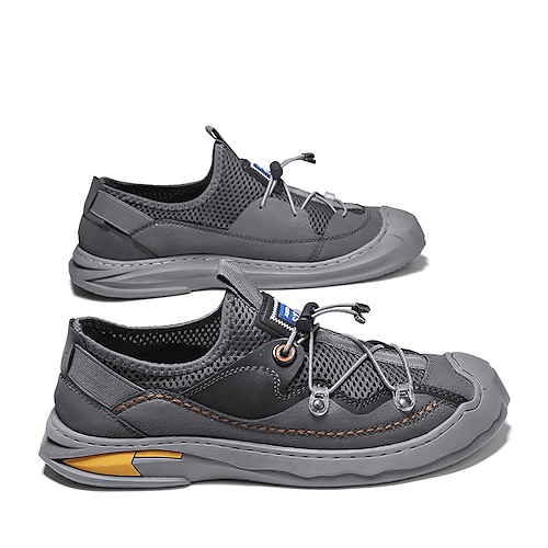 

Herren Turnschuhe Outdoor Casual Klassisch Outdoor Täglich PU Elastisches Gewebe Schwarz Khaki Grau Frühling Sommer