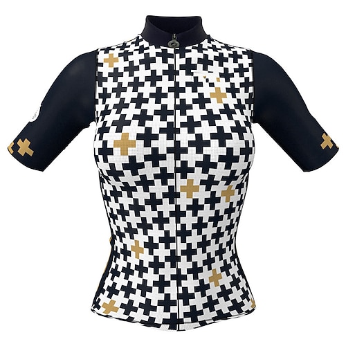 

21Grams Women's Cycling Jersey Short Sleeve Bike Top with 3 Rear Pockets Mountain Bike MTB Road Bike Cycling Breathable Quick Dry Moisture Wicking Black Graphic Patterned Spandex Polyester Sports