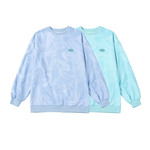 

Men's Sweatshirt Pullover Graphic Patterned Tie Dye Print Daily Work Weekend 3D Print Designer Casual Hoodies Sweatshirts Long Sleeve Blue Light Green