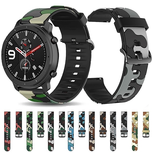 

Silicone Strap for Xiaomi Huami Amazfit GTR Camouflage Watch Band 22mm 47mm/Stratos 2 2S 46mm