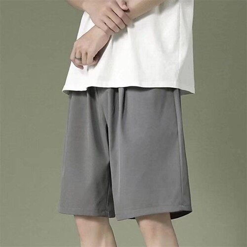 

Men's Shorts Casual Shorts Straight Leg Solid Color Short Daily Fashion Classic Black khaki