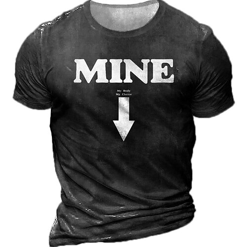 

Men's Unisex T shirt Tee 3D Print Graphic Patterned Letter Crew Neck Street Daily Print Short Sleeve Tops Designer Casual Vintage Big and Tall Black Army Green Brown / Summer