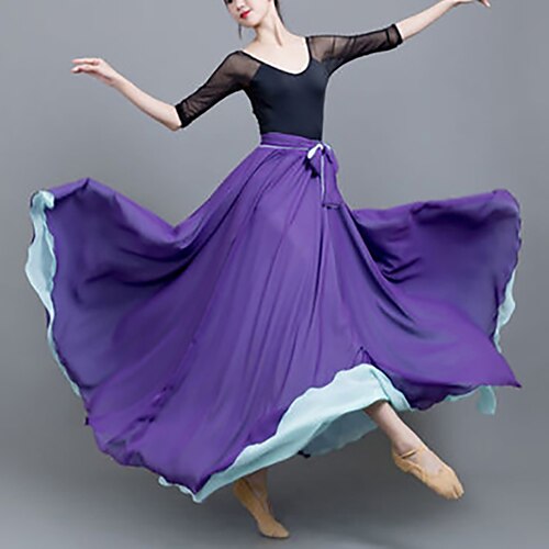 

Ballett Skjørt Fast Dame Ytelse Dagligdagstøy Høy Chiffon
