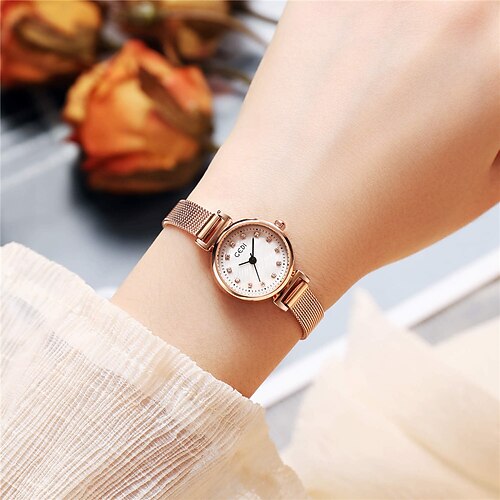 

Quartz Watch for Women Analog Quartz Stylish Luxury Fashion Creative Stainless Steel Stainless Steel Creative / One Year