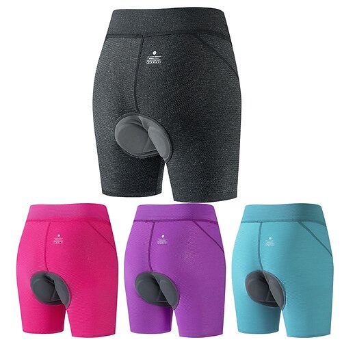 

XINTOWN Women's Cycling Underwear Shorts Bike Shorts Bike Underwear Shorts Mountain Bike MTB Road Bike Cycling Sports 3D Pad Cycling Breathable Quick Dry Black Purple Polyester Spandex Clothing