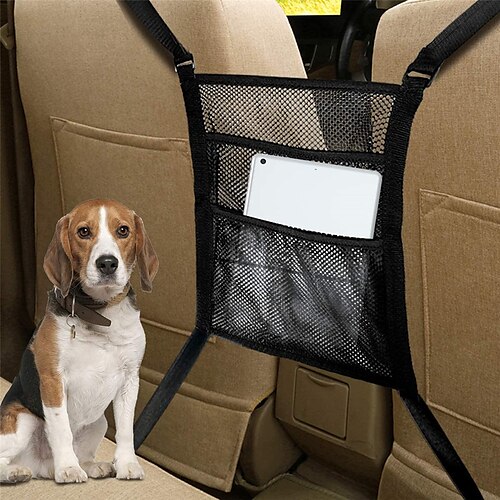 

Car Between Seats Mesh Organizer with Mesh Pockets Multi-function Space-saving Nylon For SUV Truck Van