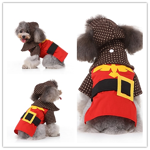 

Dog Festival Costume,Costume Fashion Funny Festival Outdoor Dog Clothes Puppy Clothes Dog Outfits Breathable Red Costume for Girl and Boy Dog Polyster XL