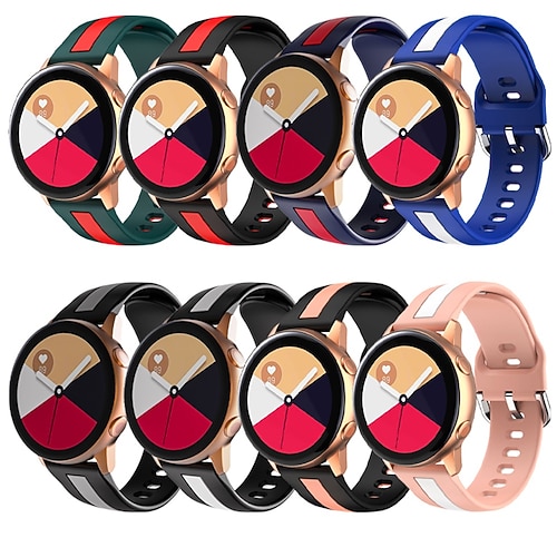 

1 pcs Smart Watch Band for Samsung Galaxy Gear S2 Classic Watch 42mm Watch 3 41mm Watch Active 2 40mm / 44mm, Watch Active 40mm Silicone Smartwatch Strap Adjustable Shockproof Sport Band Replacement