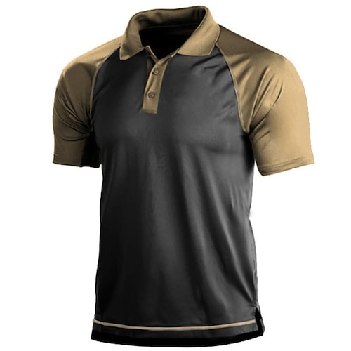 

Men's Collar Polo Shirt Golf Shirt Solid Color Turndown Green / Black Green Dusty Blue Brown Coffee Street Daily Short Sleeve Button-Down Clothing Apparel Fashion Casual Comfortable / Beach