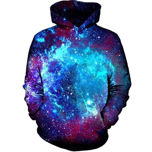 

Men's Unisex Hoodie Pullover Hoodie Sweatshirt Royal Blue Hooded Galaxy Graphic Prints Print Daily Sports 3D Print Streetwear Designer Casual Spring & Fall Clothing Apparel Hoodies Sweatshirts Long