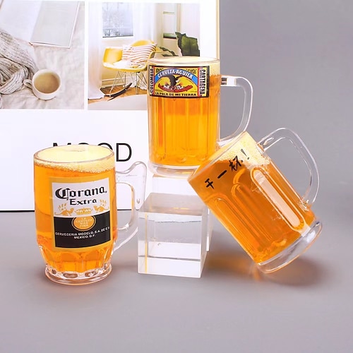 

Simulation plastic beer mug beer bottle father's day dad husband men's birthday cake baking decoration decoration