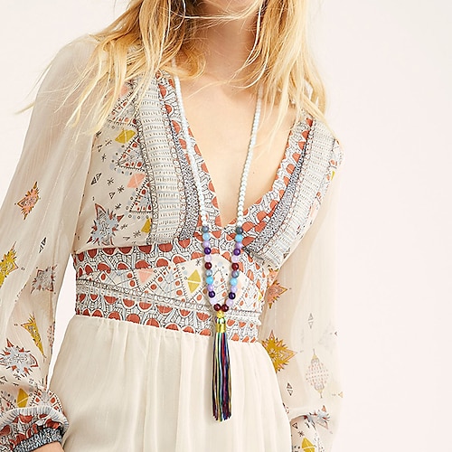

Women's necklace Ethnic Style Street Pure Color Necklaces