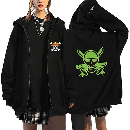 

Inspired by One Piece Monkey D. Luffy Roronoa Zoro Anime Cartoon 100% Polyester Anime Graphic Street Style Outerwear For Men's / Women's / Couple's