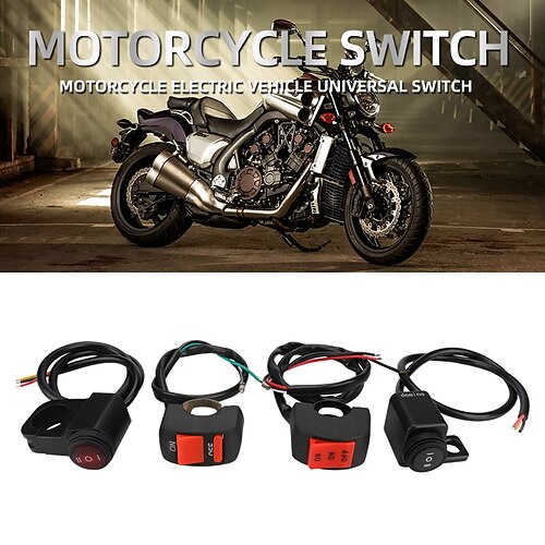 

1Pcs Controller Universal Motorcycle Handlebar Fog Light Switch ON-OFF Button Switch 12VDC For Motor LED Head Lamp