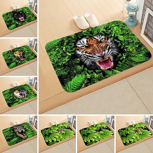 

Tiger Dinosaur Doormat, Welcome Mats Outdoor, Front Door Floor Rug Outdoor Entrance, Rubber Mats Outside for Entryway, Patio, High Traffic Areas