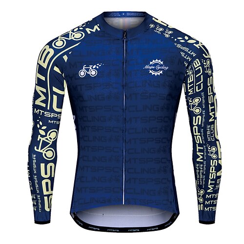 

Men's Women's Cycling Jersey Long Sleeve Bike Top with 3 Rear Pockets Mountain Bike MTB Road Bike Cycling Breathable Quick Dry Reflective Strips Blue Spandex Polyester Sports Clothing Apparel
