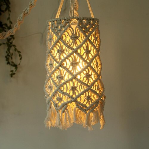 

nordic ins chandelier bohemian hand-woven pendant creative homestay home soft decoration lampshade