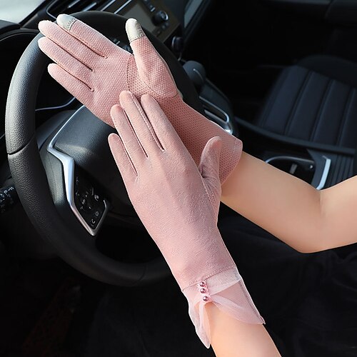 

Women's Ladies Gloves Date Vacation Party / Cocktail Solid / Plain Color Spandex Net Bridal Gloves Casual Wedding Wedding Casual / Daily 1 Pair