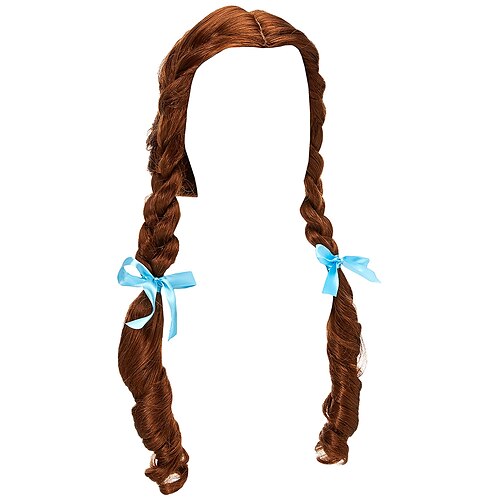 

Wizard Of Oz Dorothy Cosplay Wig with Long Brown Ponytails