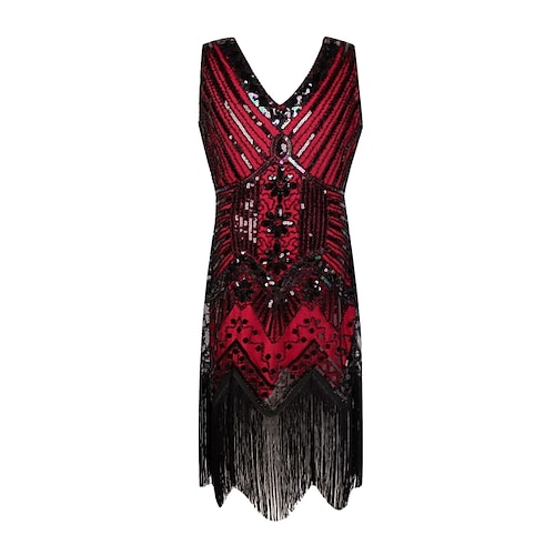 

Kids Little Girls' The Great Gatsby Charleston Roaring 20s 1920s Cocktail Dress Vintage Dress Flapper Dress Prom Dress Girl's Feather Sequin Costume Vintage Cosplay 2-8 Years
