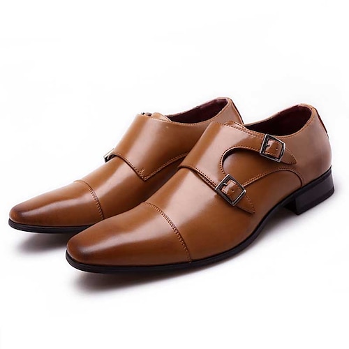 

Homme Oxfords Chaussures formelles Chaussures de moine Entreprise Casual du quotidien Bureau et carrière Polyuréthane Noir Marron Automne Printemps