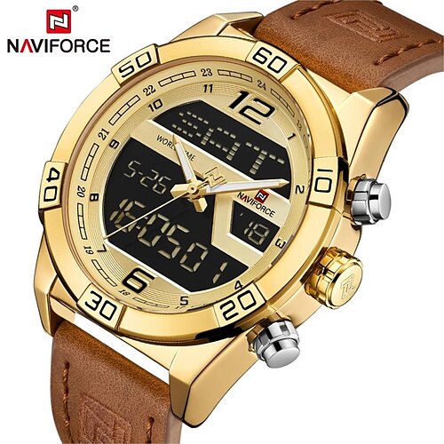 

NAVIFORCE Quartz Watch for Men Analog Quartz Stylish Stylish Formal Style Waterproof Alloy PU Leather Fashion